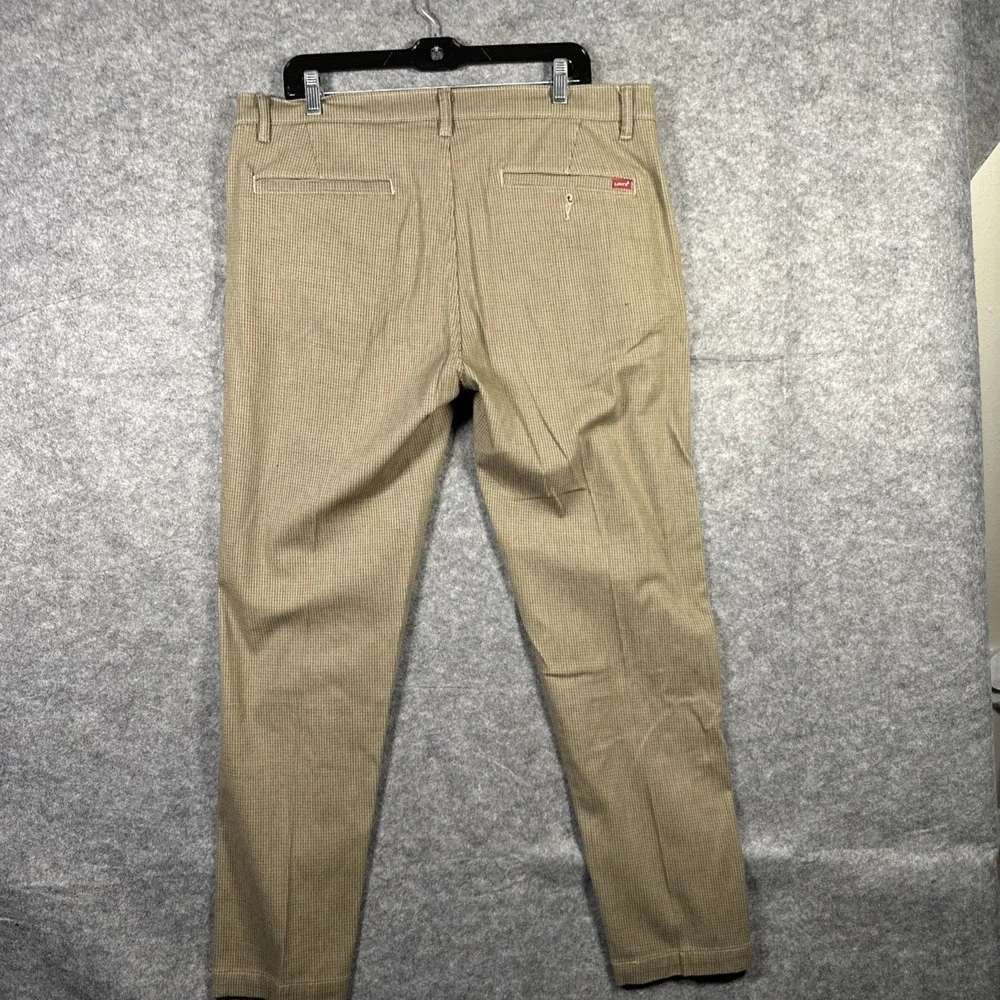 Levi's Men's XX Chino Standard Taper 36/34(38x30) Houndstooth Brown Pants Hemmed